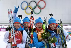 Яна Романова (Россия), Ольга Зайцева (Россия), Екатерина Шумилова (Россия), Ольга Вилухина (Россия) (слева направо)